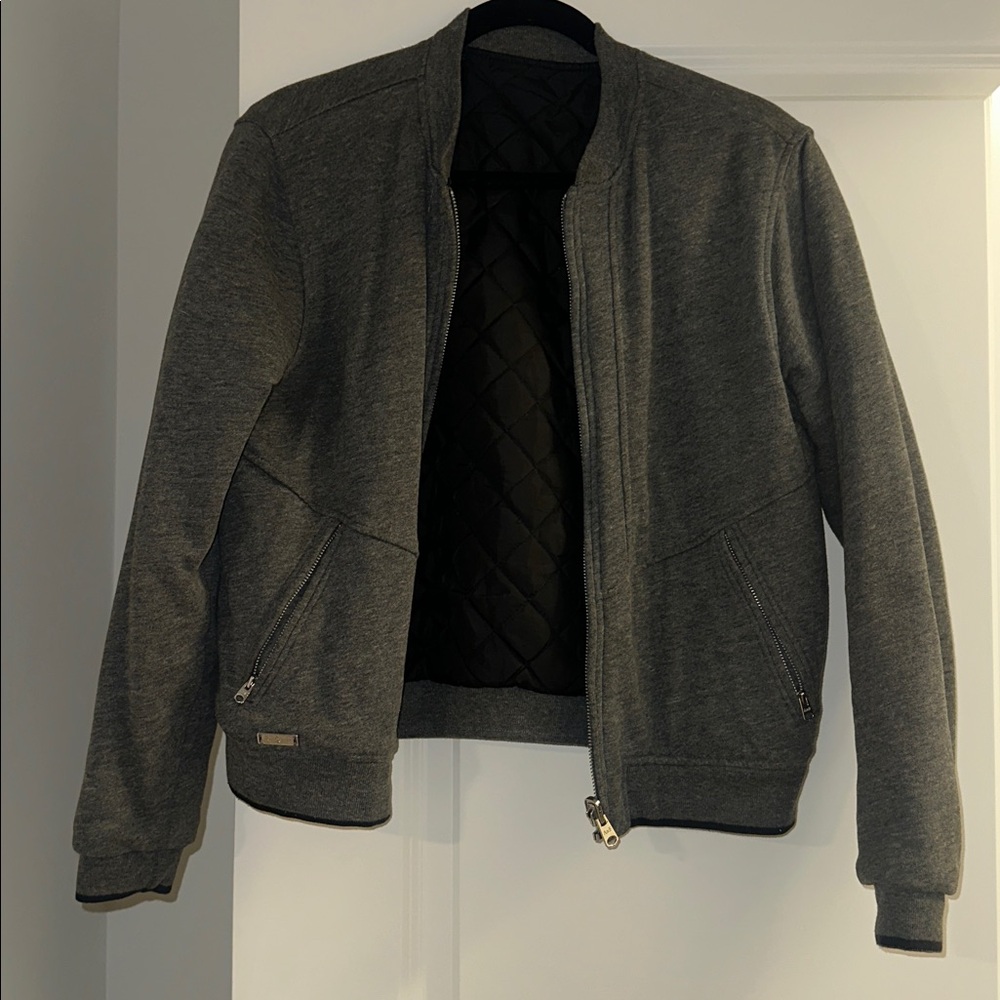 Reversible Abercrombie Gray Bomber Jacket Women’s size small